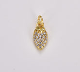 18K Gold Filled Cute Strawberry with Purple Cubic Zirconia Cabochons Bracelet Delicate Necklace Pendant Gift for Jewelry Making, CP1335